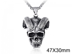 HY Wholesale Stainless steel 316L Skull Pendant (not includ chain)-HY0012P023