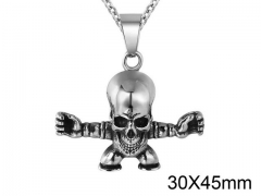 HY Wholesale Stainless steel 316L Skull Pendant (not includ chain)-HY0013P189