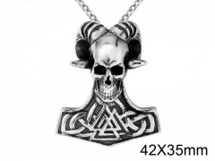 HY Wholesale Stainless steel 316L Skull Pendant (not includ chain)-HY0013P199