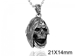 HY Wholesale Stainless steel 316L Skull Pendant (not includ chain)-HY0012P021
