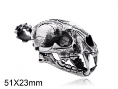 HY Wholesale Stainless steel 316L Skull Pendant (not includ chain)-HY0012P001