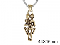 HY Wholesale Stainless steel 316L Skull Pendant (not includ chain)-HY0013P102