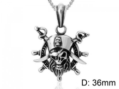 HY Wholesale Stainless steel 316L Skull Pendant (not includ chain)-HY0013P098