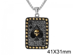 HY Wholesale Stainless steel 316L Skull Pendant (not includ chain)-HY0013P069