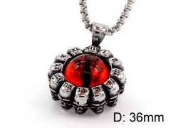 HY Wholesale Stainless steel 316L Skull Pendant (not includ chain)-HY0013P002