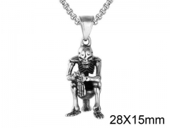 HY Wholesale Stainless steel 316L Skull Pendant (not includ chain)-HY0013P205