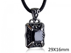 HY Wholesale Stainless steel 316L Crystal or Zircon Pendant (not includ chain)-HY0014P054