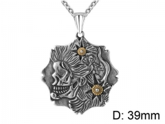 HY Wholesale Stainless steel 316L Skull Pendant (not includ chain)-HY0013P124