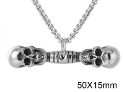 HY Wholesale Stainless steel 316L Skull Pendant (not includ chain)-HY0013P164