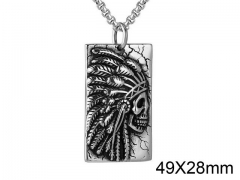 HY Wholesale Stainless steel 316L Skull Pendant (not includ chain)-HY0013P074