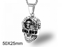 HY Wholesale Stainless steel 316L Skull Pendant (not includ chain)-HY005P099