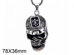 HY Wholesale Stainless steel 316L Skull Pendant (not includ chain)-HY005P071