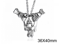 HY Wholesale Stainless steel 316L Skull Pendant (not includ chain)-HY005P026