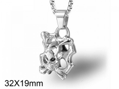 HY Wholesale Stainless steel 316L Skull Pendant (not includ chain)-HY005P081