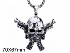 HY Wholesale Stainless steel 316L Skull Pendant (not includ chain)-HY005P074