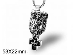 HY Wholesale Stainless steel 316L Skull Pendant (not includ chain)-HY005P083