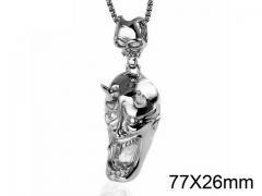 HY Wholesale Stainless steel 316L Skull Pendant (not includ chain)-HY005P080