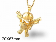 HY Wholesale Stainless steel 316L Skull Pendant (not includ chain)-HY005P075