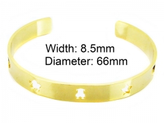 HY Stainless Steel 316L Bangle (Bear Style)-HY90B0286HMC