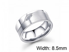 HY Wholesale Titanium Steel CZ/Stone Rings-HY0016R011