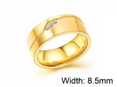 HY Wholesale Titanium Steel CZ/Stone Rings-HY0016R012