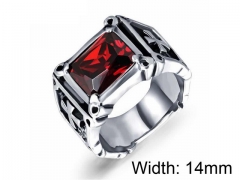 HY Wholesale Titanium Steel CZ/Stone Rings-HY0016R006