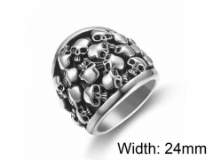 HY Wholesale Titanium Steel Popular Skull Rings-HY0017R005