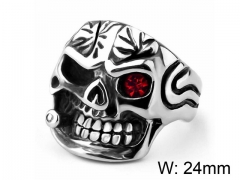 HY Wholesale Titanium Steel Popular Skull Rings-HY0017R042