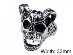 HY Wholesale Titanium Steel Popular Skull Rings-HY0017R023