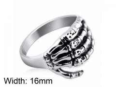 HY Wholesale Titanium Steel Popular Skull Rings-HY0017R037