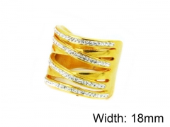 HY Wholesale Stainless Steel 316L Crystal Rings-HY15R1385HKS