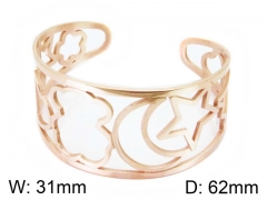 HY Stainless Steel 316L Bangle (Bear Style)-HY90B0297HOR