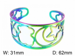 HY Stainless Steel 316L Bangle (Bear Style)-HY90B0298HNZ