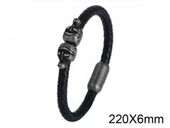 HY Wholesale Skull-Leather Bracelets-HY001B013