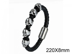 HY Wholesale Skull-Leather Bracelets-HY001B074