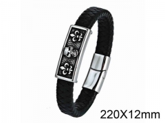 HY Wholesale Skull-Leather Bracelets-HY001B053