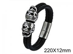 HY Wholesale Skull-Leather Bracelets-HY001B011