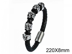 HY Wholesale Skull-Leather Bracelets-HY001B119