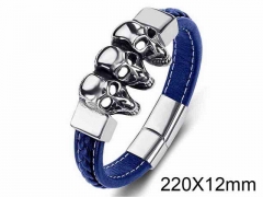 HY Wholesale Jewelry Skull Style Bracelets (Leather)-HY0018B067