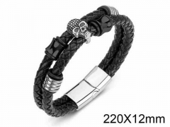 HY Wholesale Jewelry Skull Style Bracelets (Leather)-HY0018B097