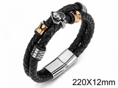 HY Wholesale Jewelry Skull Style Bracelets (Leather)-HY0018B099