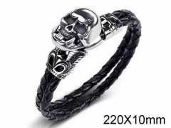 HY Wholesale Jewelry Skull Style Bracelets (Leather)-HY0018B038