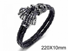 HY Wholesale Jewelry Skull Style Bracelets (Leather)-HY0018B232