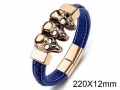 HY Wholesale Jewelry Skull Style Bracelets (Leather)-HY0018B237