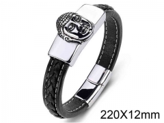 HY Wholesale Jewelry Religion Bracelets (Leather)-HY0018B157