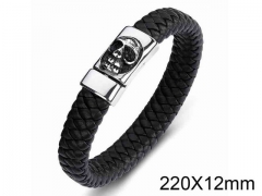 HY Wholesale Jewelry Skull Style Bracelets (Leather)-HY0018B050