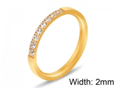 HY Wholesale Titanium Steel CZ/Stone Rings-HY0021R023