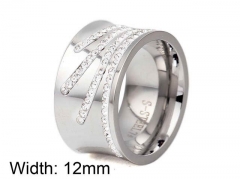 HY Wholesale Titanium Steel CZ/Stone Rings-HY0021R070