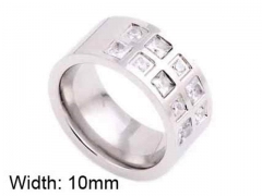 HY Wholesale Titanium Steel CZ/Stone Rings-HY0021R087