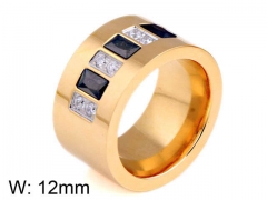 HY Wholesale Titanium Steel CZ/Stone Rings-HY0021R101